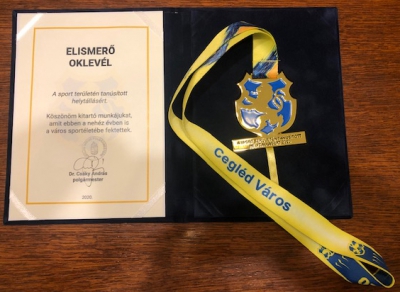 Városi elismerés egyesületünknek is